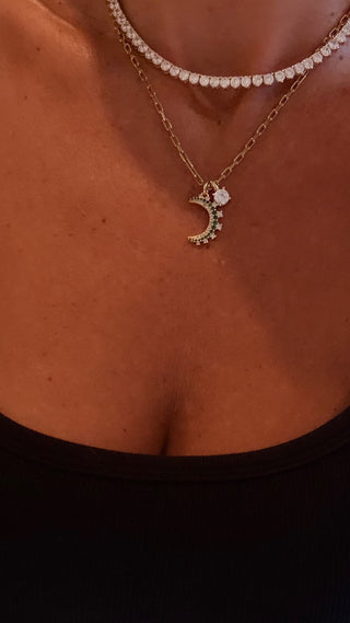 Emerald Moon Necklace