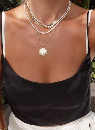 Gold Riviera Tennis Necklace