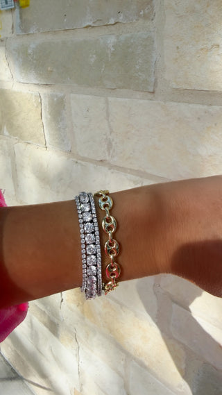 5mm Silver Tennis Bracelet