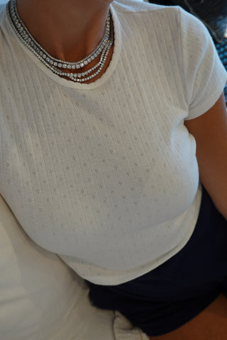 Viral Tennis Necklace Stack