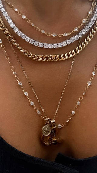 4mm Silver Tennis Necklace