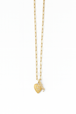 Gothic Letter Heart Necklace