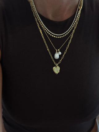 Gothic Letter Heart Necklace