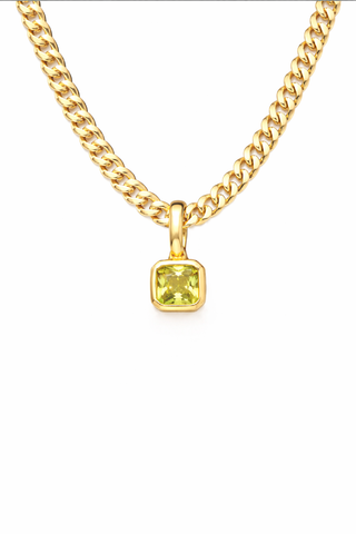 Peridot Cuban Necklace