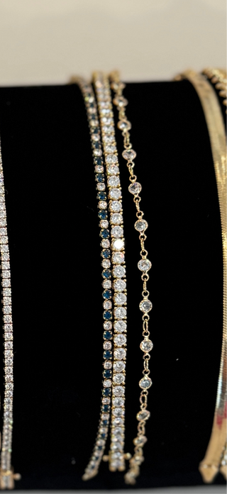 Gold Diamond Bezel Bracelet