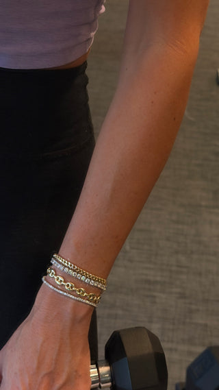 Gold Puffy Mariner Bracelet