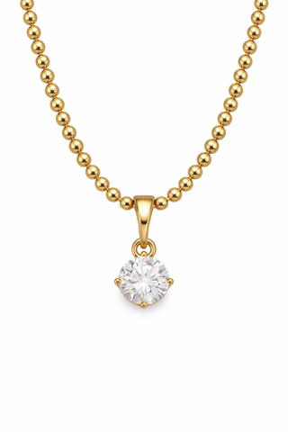 Ball Chain Diamond Necklace
