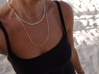 Gold 3mm Tennis Necklace