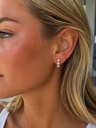 Gold Bezel Hoops