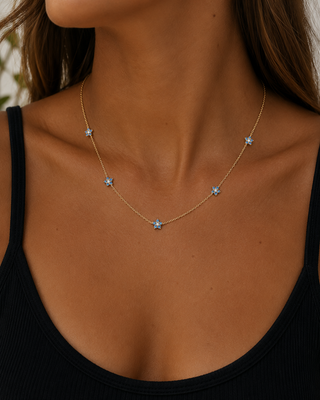Aquamarine Fiori Necklace