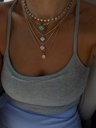 Aquamarine Rope Necklace