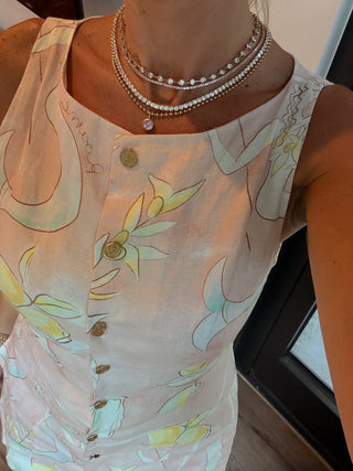 Pink Tennis Necklace