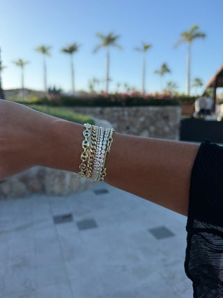 Gold Puffy Mariner Bracelet