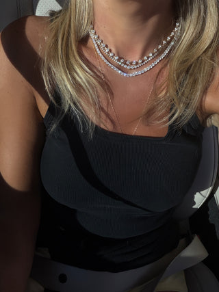 Gold Nicola Tennis Necklace