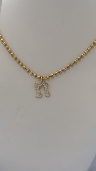 Gothic Letter Necklace