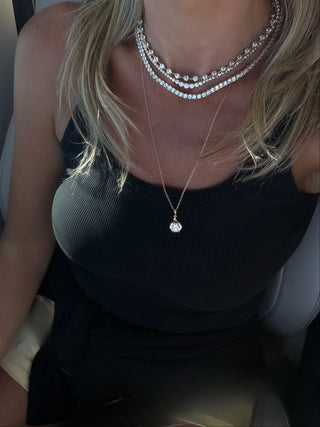 Gold Nicola Tennis Necklace