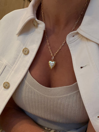 North Star Heart Link Necklace