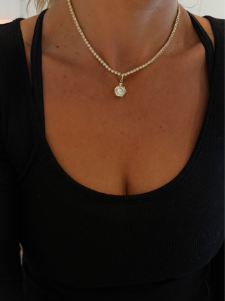 Lola Diamond Bezel Necklace