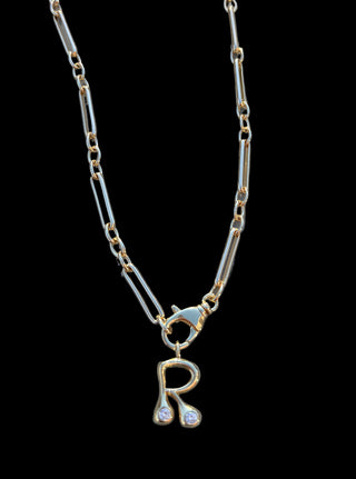 Bubble Letter Link Necklace