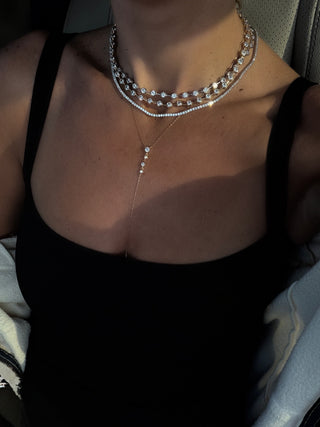 Gold Nicola Tennis Necklace