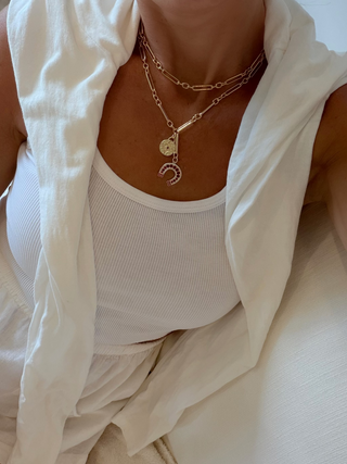 Ruby Horseshoe Lariat