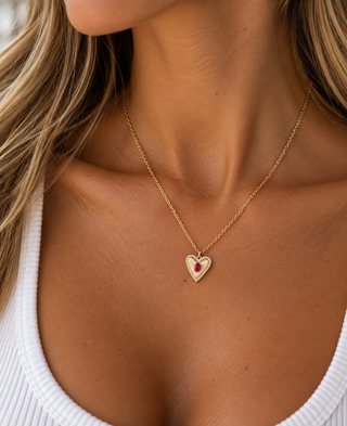 Ruby Heart Necklace