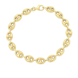 Gold Puffy Mariner Bracelet