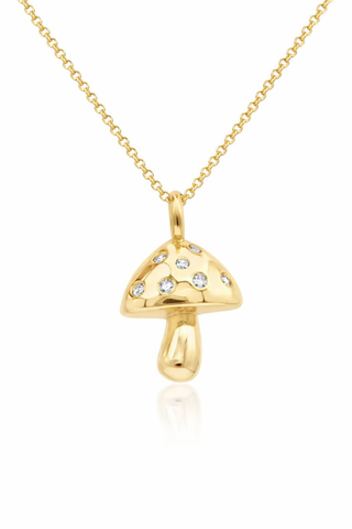 Gold Magic Mushroom Necklace