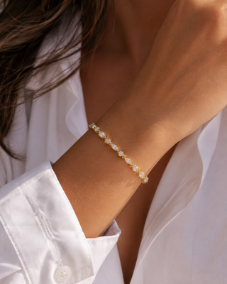 Gold Viviana Tennis Bracelet