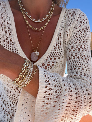 Gold Puffy Mariner Bracelet