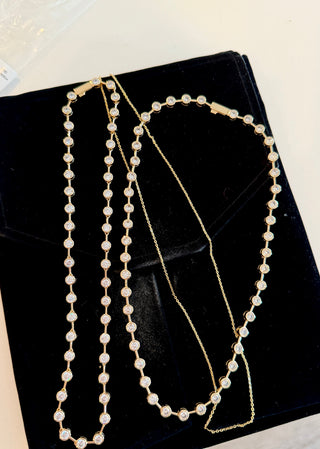 Gold Nicola Tennis Necklace
