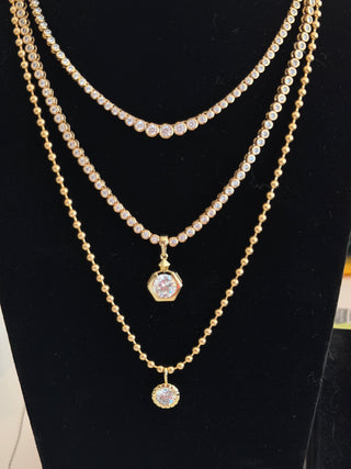 Lola Diamond Bezel Necklace