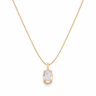 Oval Diamond Necklace