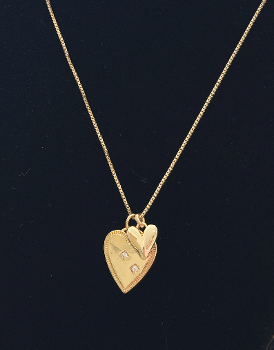 Double Heart Necklace – Corace Collection