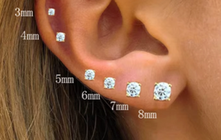 Gold Diamond Studs