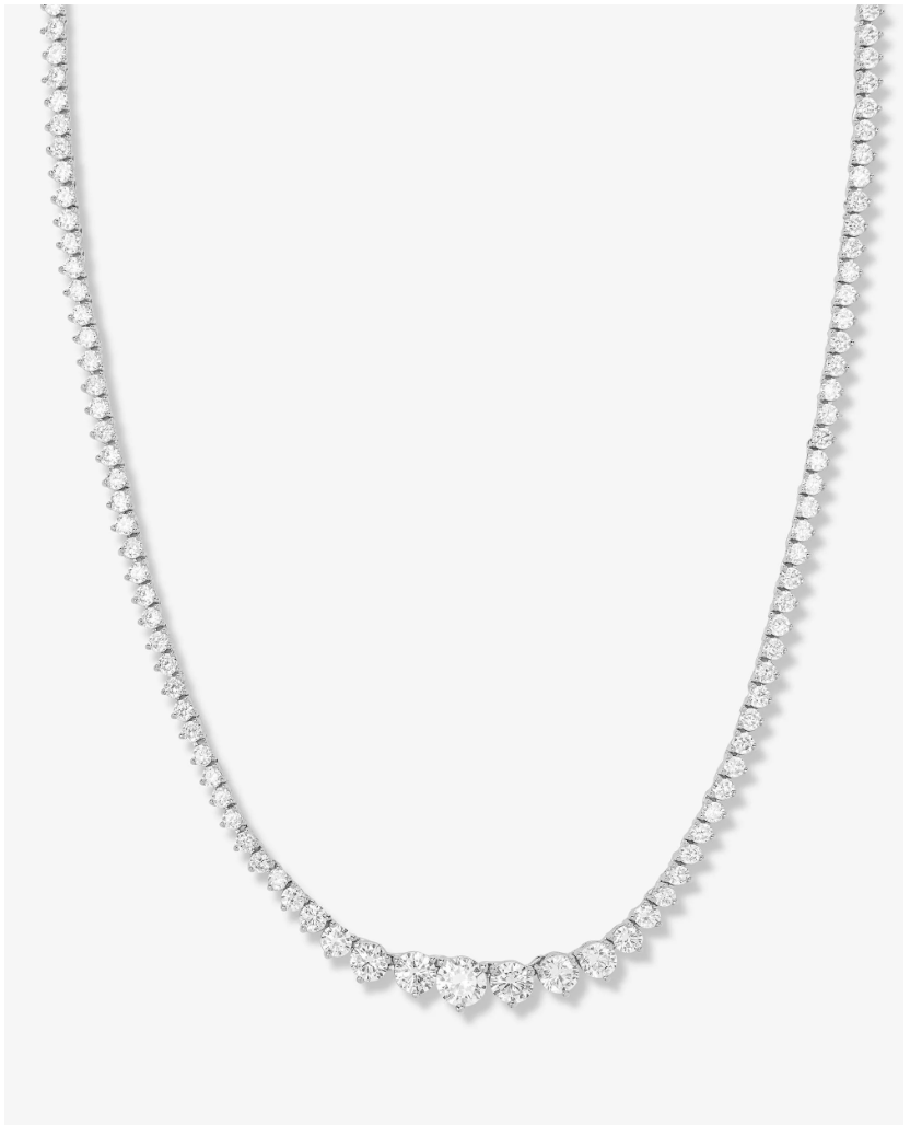 Silver Riviera Tennis Necklace