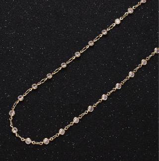 Gold Floating Diamond Bezel Necklace