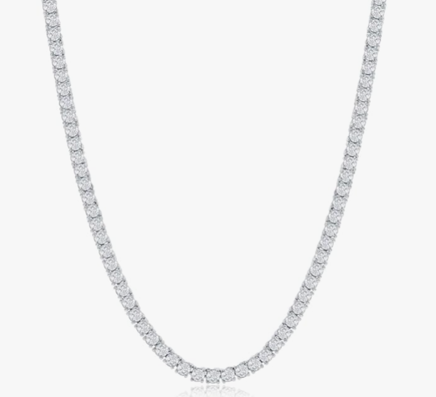 4mm Silver Tennis Necklace