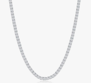 4mm Silver Tennis Necklace