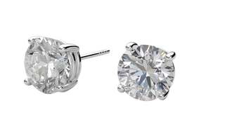 Silver Diamond Studs
