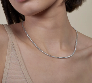 2mm Silver Tennis Necklace