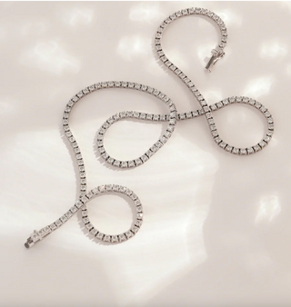 Silver 3mm Tennis Necklace