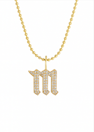 Gothic Letter Necklace