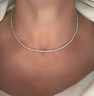 Mini Serafina Gold Tennis Necklace