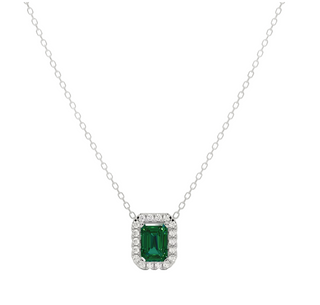 Emerald Halo Necklace