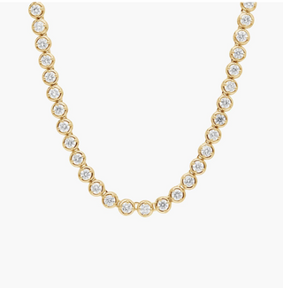 Gold Bezel Tennis Necklace
