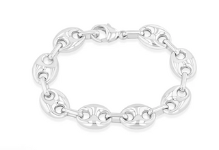 Silver Puffy Mariner Bracelet