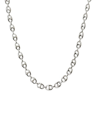 Silver Puffy Mariner Necklace