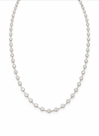 Silver Nicola Tennis Necklace