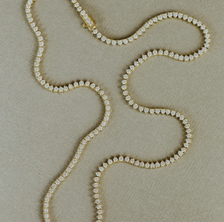 Mini Serafina Gold Tennis Necklace